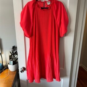 ARULA Red Pleated Dress
